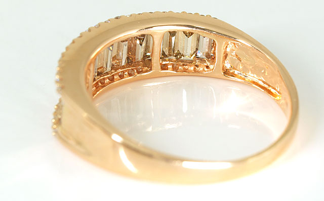 天然ブラウンダイヤモンド リング(指輪) K18PG(18金ピンクゴールド) 日本人の肌の色に合うカラーバランスです。 ピンクダイヤモンド