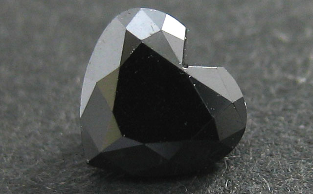 ブラックダイヤモンド(加熱処理) ハートシェイプ ルース 0.321ct