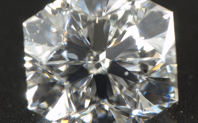 六角形 ヘキサゴン 0.6ct ダイヤモンド SI プラチナ リング 鑑定書付