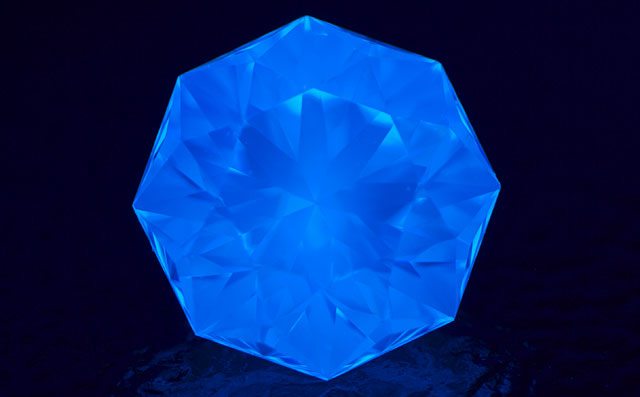 八角形天然ダイヤモンド ルース(裸石) 0.205ct, Eカラー, VVS2, ハート ...