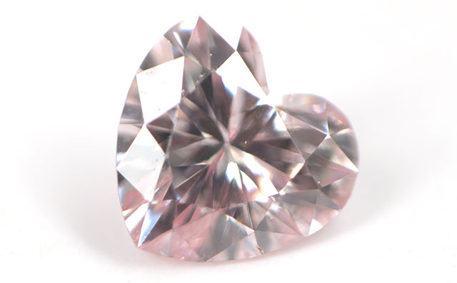 ハートシェイプ 天然ピンクダイヤモンド ルース(裸石) 0.059ct, VS2 ...